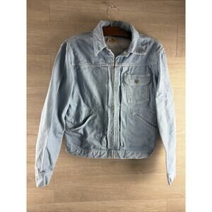 Wrangler Blue Bell Sanforized Denim Jacket Size 40 Light Blue Rare Near Mint VTG